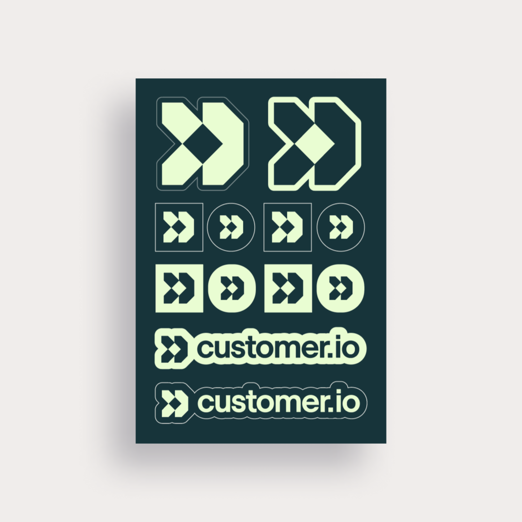 Customer.io Stickers - 4" x 6"